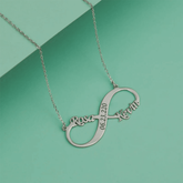 Infinity Couple Name Necklace in English